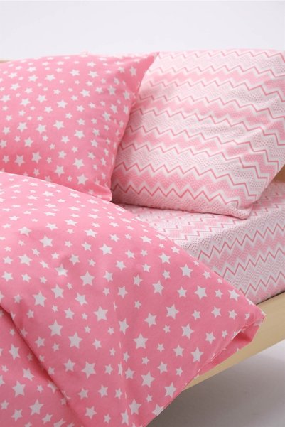 tiny plans Mink Star Baby - Children's Duvet Cover Set 70x110 Cm (Pillow Sheet Quilt Set)