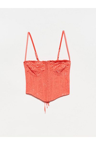 Dilvin Bustier - Rosa - Unifarben