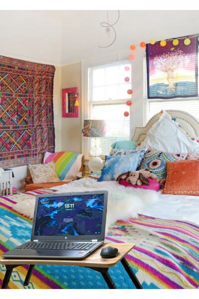 YOKO Yeni Model Laptop Bilgisayar Sehpası Katlanır Ayaklı Çalışma Kahvaltı Ma...