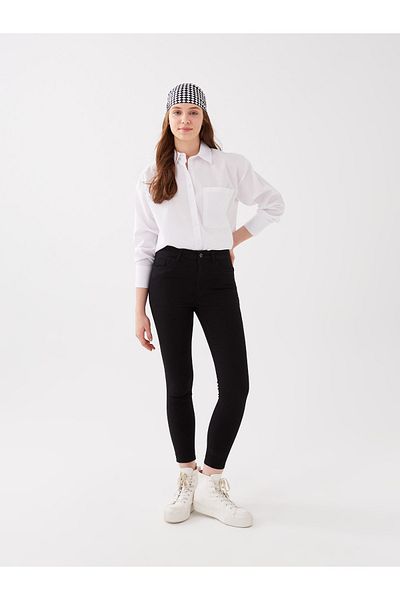 LC Waikiki Pantaloni de damă, cu talie înaltă, super skinny