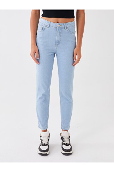 LC Waikiki Yüksek Bel Mom Fit Bilek Boy Kadın Jean Pantolon
