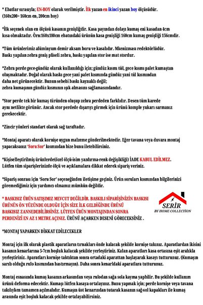 serir home Çay Saati Baskılı Zebra Perde Mutfak Zebra Perde (en*boy)