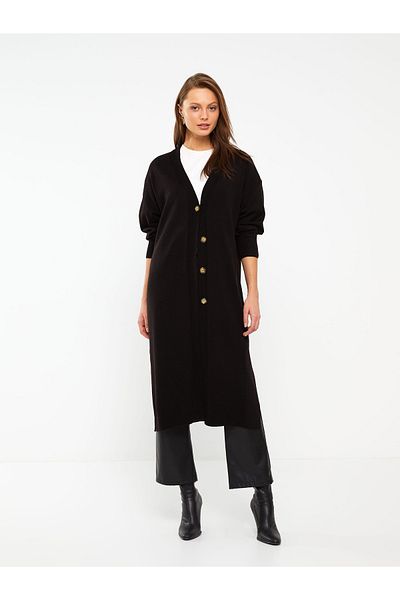 LC Waikiki V-Neck Long Sleeve Women's Knitwear Cardigan