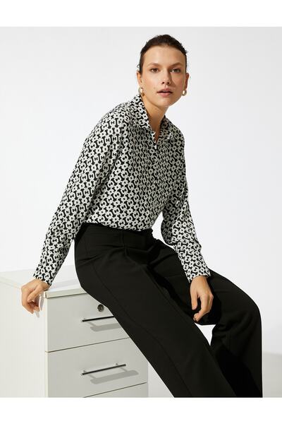 Koton Πουκάμισο με μακρυμάνικο σχέδιο με αλυσίδα