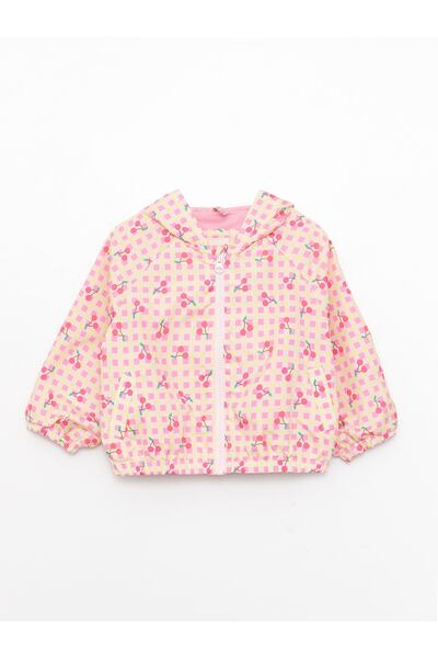 LC Waikiki Štampana jakna sa dugim rukavima sa kapuljačom za devojčicu