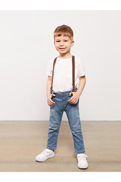 LC Waikiki Basic Erkek Bebek Jean Pantolon Ve Pantolon Askısı 2'li