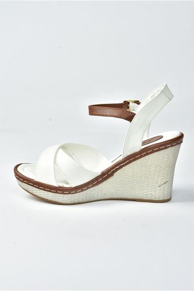 Fox Shoes White Women's Wedge Heeled Shoes 9674040209