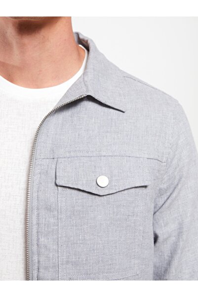 LC Waikiki Standart Kalıp Gömlek Yaka Erkek Mont