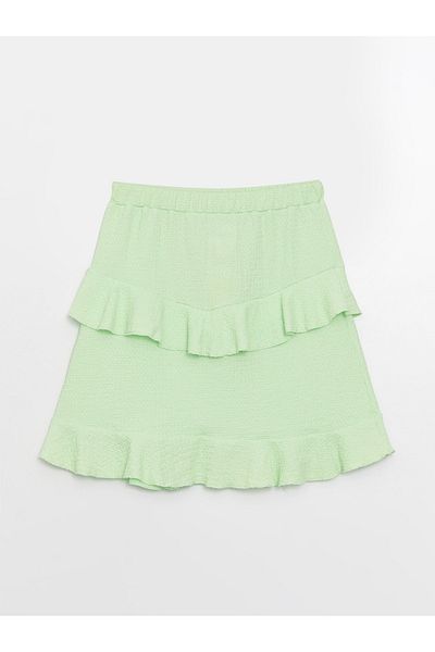 LC Waikiki Ruffled Girl's Skirt with Elastic Waist