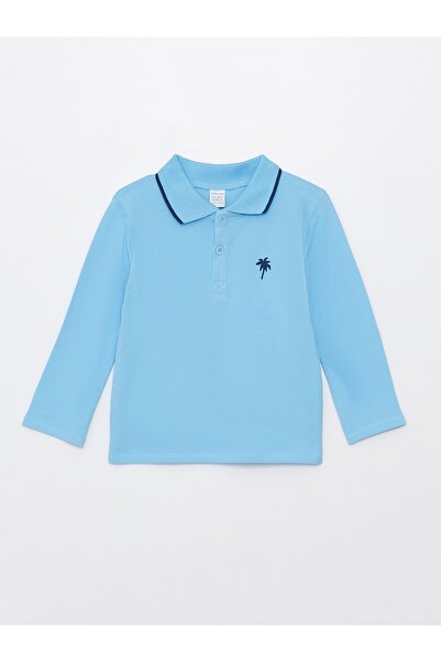 LC Waikiki Polo Yaka Uzun Kollu Nakış Detaylı Erkek Bebek Tişört