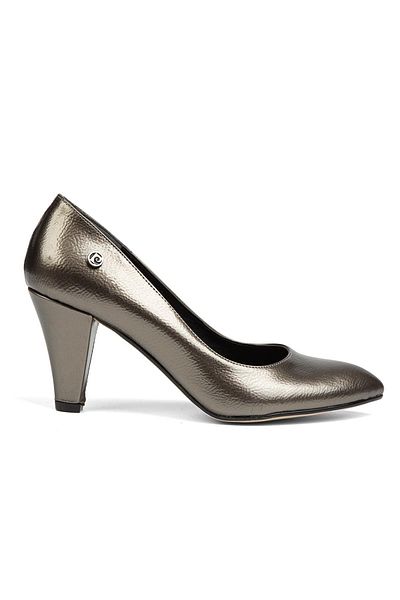 Pierre Cardin ® |   PC-52228-3478 Platinum Wrinkled - Γυναικεία παπούτσια με τακούνι