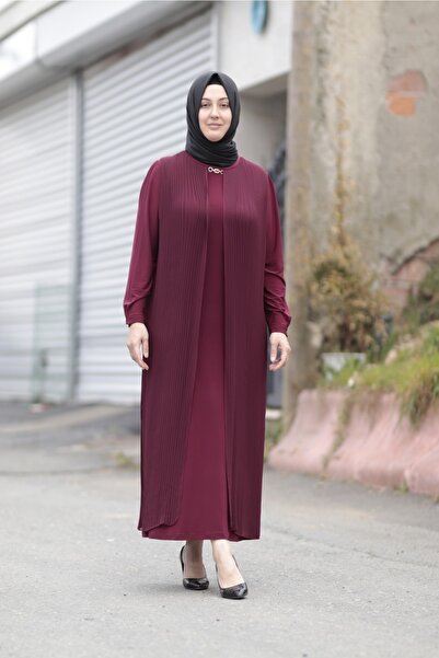 Zey&Ka Butik Piliseli Şifon Abiye Elbise