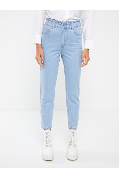 LC Waikiki Elasztikus derék papírzacskós női farmernadrág