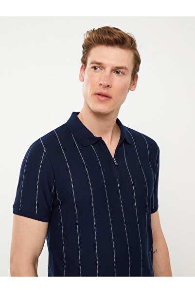 LC Waikiki Striped Polo Neck Men's T-Shirt - Short Sleeve