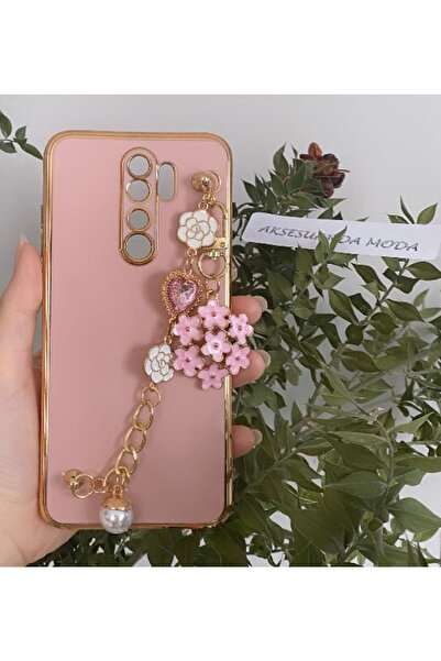Aksesuarda Moda Redmi Note 8 Pro Uyumlu Çiçekli Taşlı Incili El Geçmeli Lazer...