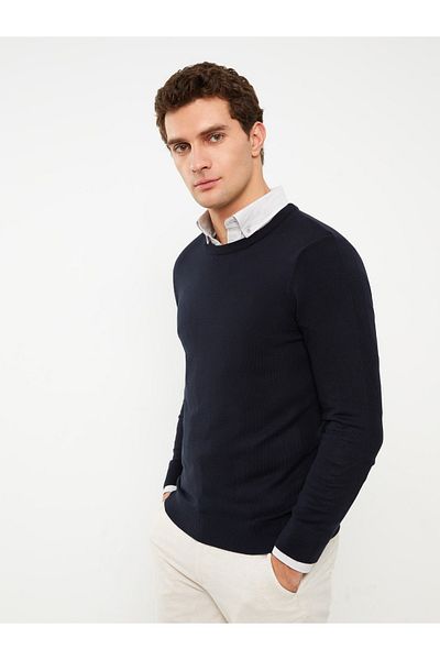 LC Waikiki Strickpullover für Herren – Langarm, Rundhalsausschnitt