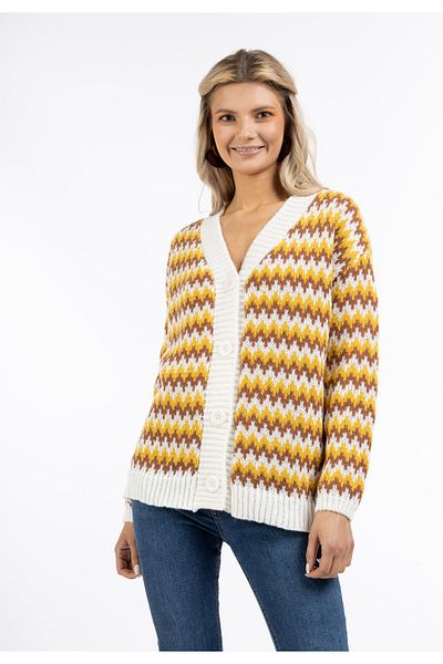 USHA FESTIVAL Strickjacke mit Knöpfen rakata