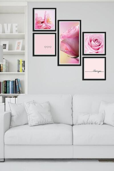 NT Handmade Parçalı Çerçeve Görünümlü Mdf Tablo - Salon Oturma Yatak Odası Of...