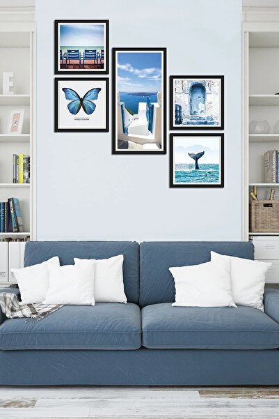 NT Handmade Parçalı Çerçeve Görünümlü Mdf Tablo - Salon Oturma Yatak Odası Of...