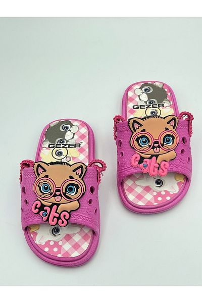 GEZER Cat Patterned Baby Elastic Sandals Slippers