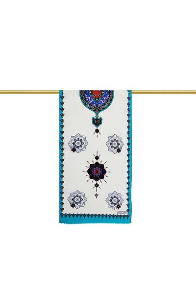 Bursa İpek Green Saxe Belly Voile Silk Scarf