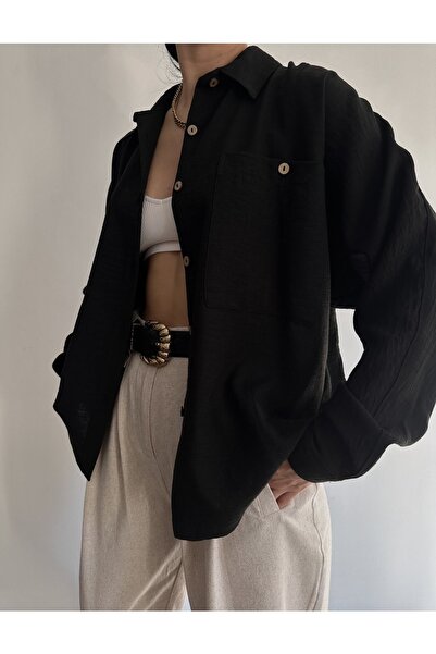 BOHEMAİ Modus Vintage fekete vászoning