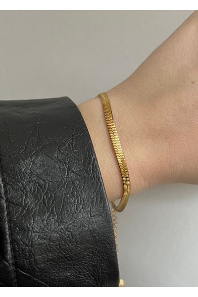 KİLİGİSTANBUL Steel Unisex Italian Chain Bracelet