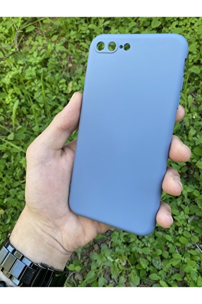 I Phone 7 Plus/8 Plus Lüx Lansman Düz Renk Kılıf - Açık Gri