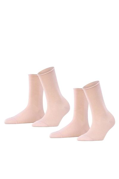 FALKE Damen Socken, 2er Pack - Happy, Kurzsocken, Rollbündchen