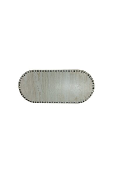 3mm 30 X 18 Wooden Oval Basket Tray Knitting Plate Perforated Base Crochet Basket Stroller Base
