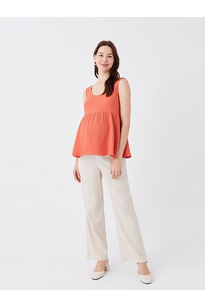 LC Waikiki Umstandsbluse mit U-Ausschnitt und geraden Trägern