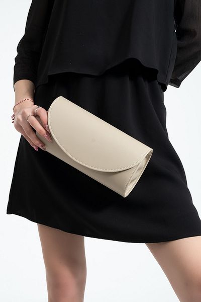 bibags Χρώμα δέρματος Βραδινή Τσάντα Φόρεμα Τσάντα Clutch Bag