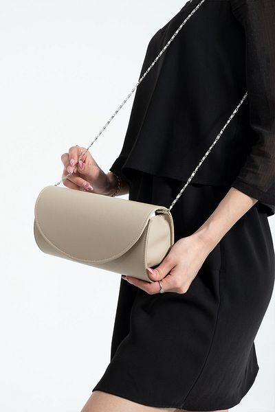 bibags Χρώμα δέρματος Βραδινή Τσάντα Φόρεμα Τσάντα Clutch Bag
