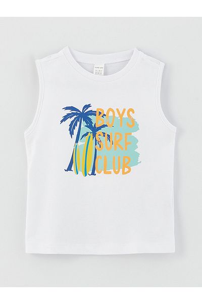 LC Waikiki Crew Neck Printed Baby Boy Athlete and Swim Shorts Set of 2