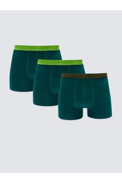 LC Waikiki Standard Mold Flexible Fabric Men's Boxer 3-Piece