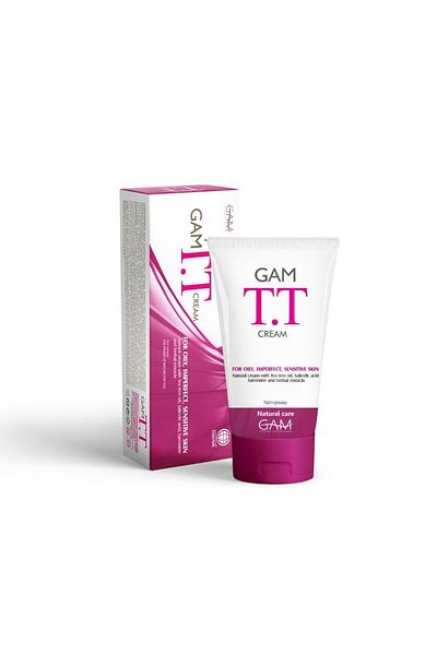 GAM Moisturizing Acne and Acne Cream with Vitamin E Container - Tt50ml for Oily and Problematic Skin