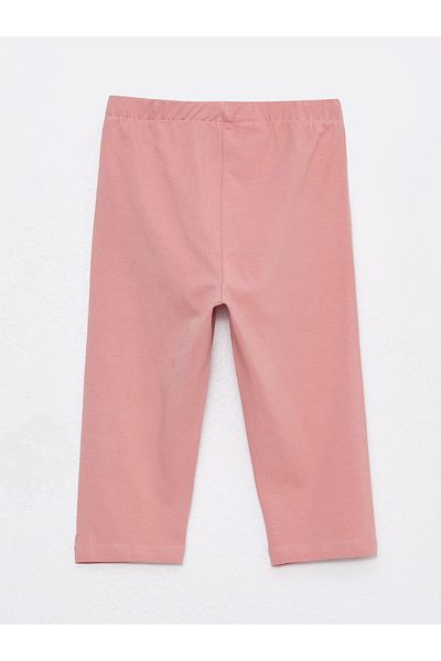 LC Waikiki Basic Cotton Girls' Tights with Elastic Waistband