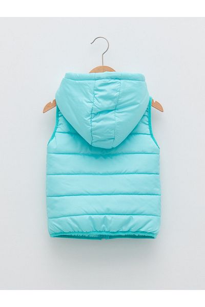 LC Waikiki Základní dívčí vesta Puffer s kapucí
