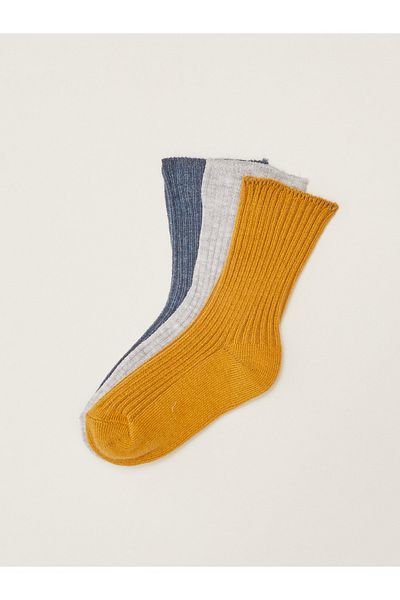 LC Waikiki Basic 3-Piece Sock Set for Baby Boy