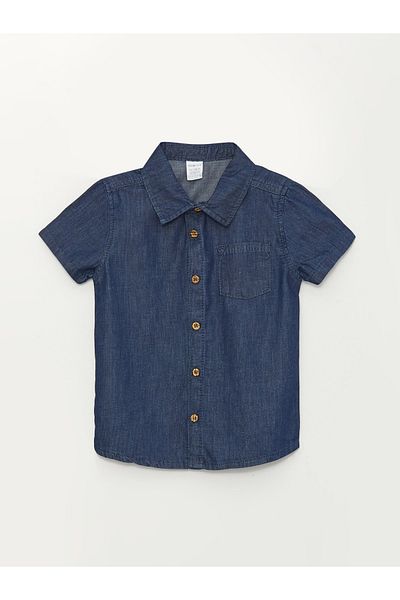 LC Waikiki Short Sleeve Basic Baby Boy Jean Shirt