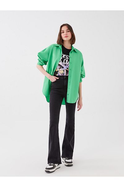 LC Waikiki Γυναικείο τζιν παντελόνι High Waist Flare