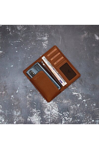 vevasilver محفظة للجنسين من جلد العجل بدون سحاب مع حجرة للهاتف