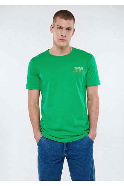 Mavi Jeans Printed Green T-Shirt Slim Fit / Slim Fit 066841-71754