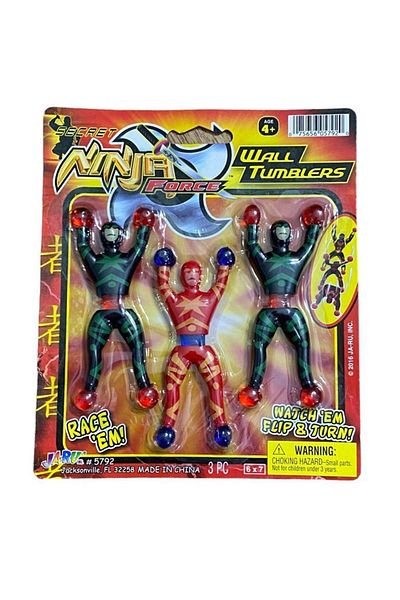 Sunman Somersault Acrobat Ninja Sticking to the Wall and Glass - Hacıyatmaz Ninja Box of 3