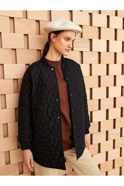 LC Waikiki College Collar Self Patterned Long Sleeve Women's Coat
