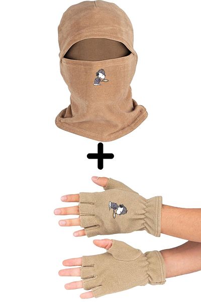 herotasarım Snoopy Fleece Balaclava - Σετ κομμένα γάντια Bll3605