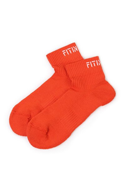 FIT INSANE Premium Ankle Sports Socks Unisex - Orange - Energetic Color, Supp...