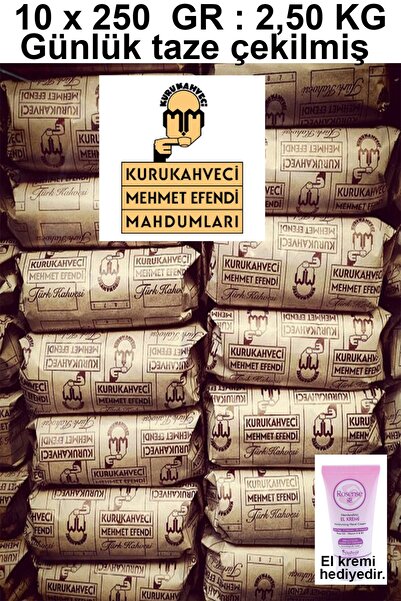 Mehmet Efendi Kurukahveci Mehmet Efendi Mahdumları Türk Kahvesi 250gr.*10 Pak...