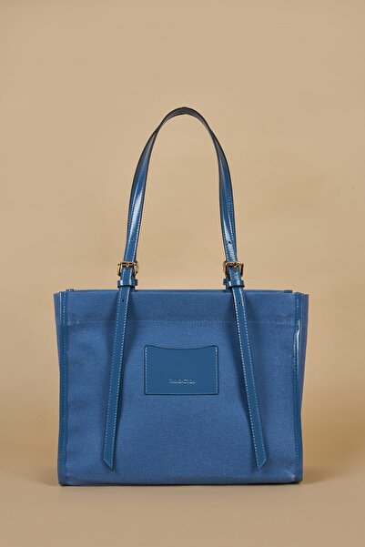 Twinsaction Kanvas Tote Mavi