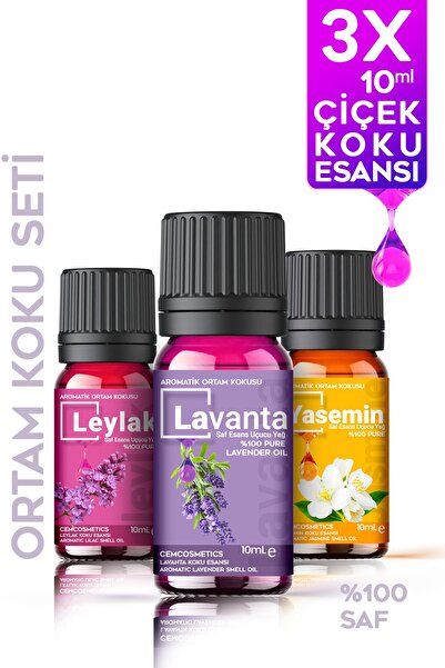 Evove Cosmetics Efsane Çiçekler Oda Kokusu %100 Saf & Doğal 3'lü Set 3x10ml A...